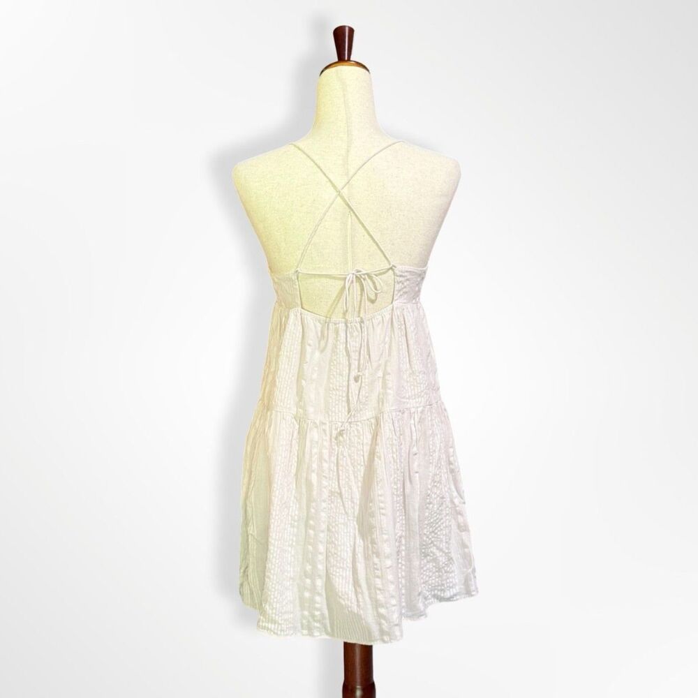 Sunday Best Aritzia White Baby-doll Jasper Mini Dress, S Summer Sundress - Picture 4 of 8